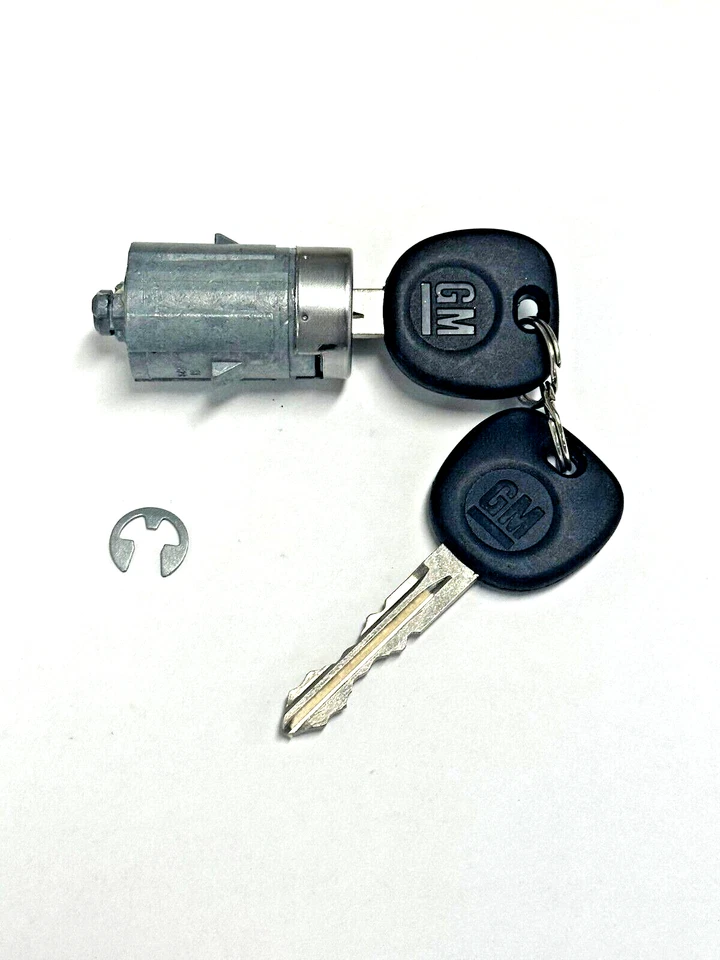 GMC Silverado Yukon 2007-2014 OEM llave de puerta cerradura cilindro interruptor con 2 llaves con logotipo GM Foto 3 de 4