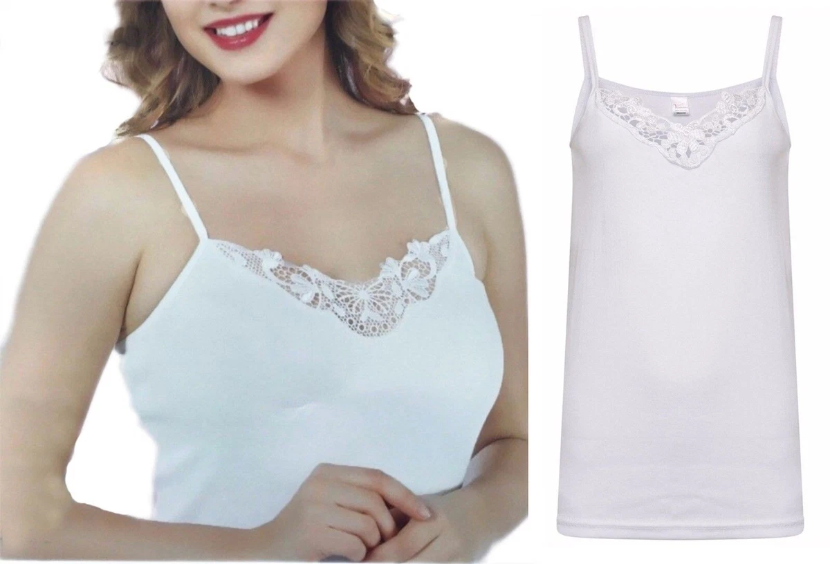 White lace vest top sales