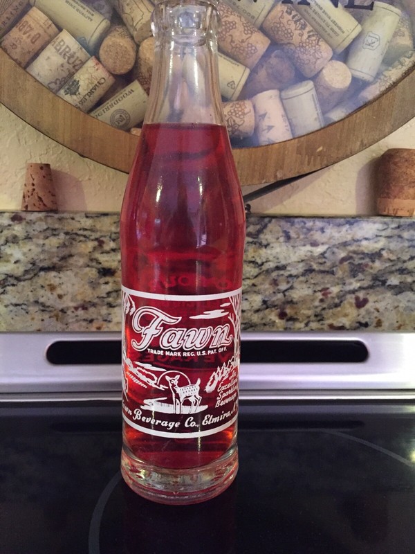 Fawn Beverage Elmira, NY Soda Pop Bottle Antique Vintage 6 ounce