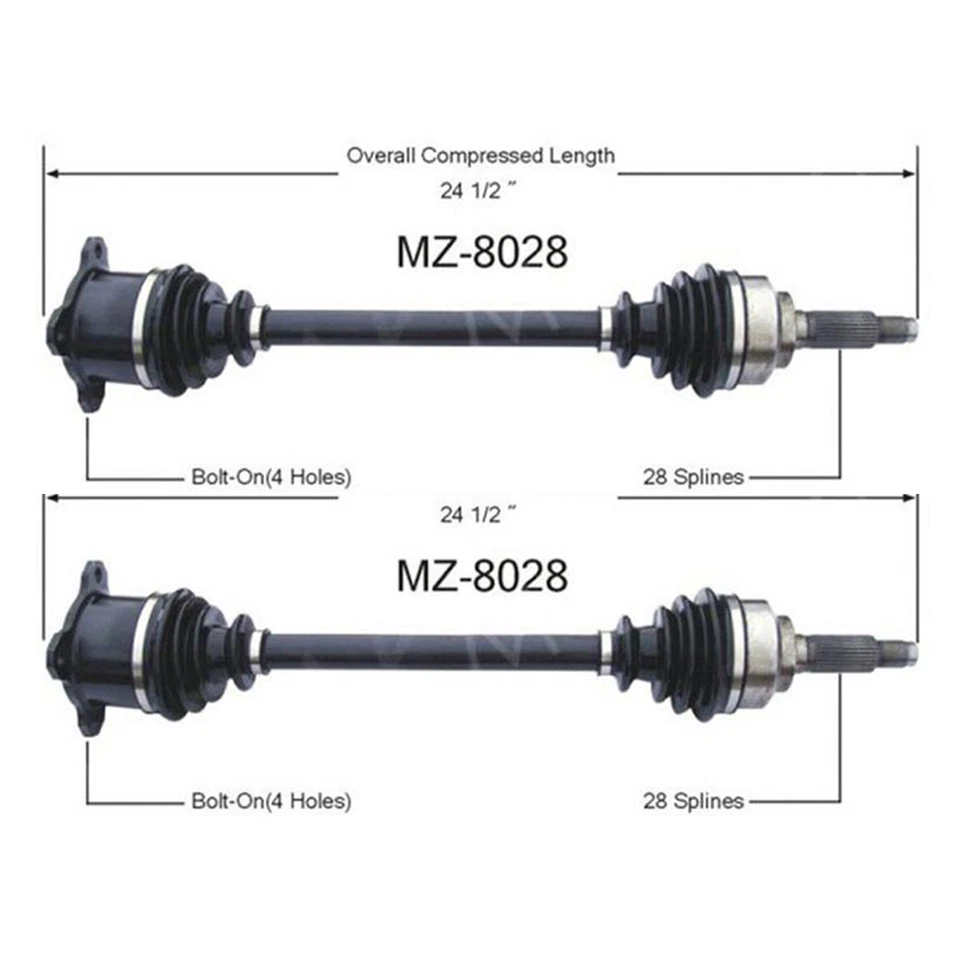 Задний левый задний правый вал оси CV TrakMotive 2x подходит для Mazda RX-7 1986 - 1991 годов выпуска - Изображение 2 из 4