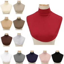 Modal Women Muslim Fake False Collar Islam Hijab Chest Turtleneck High Neck Tops