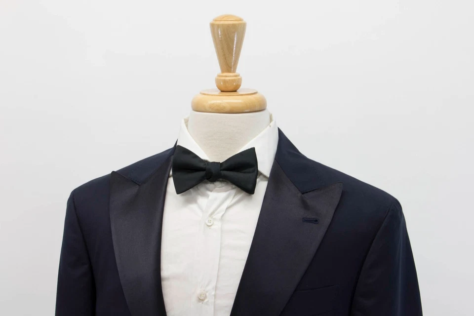 Chaqueta de Esmoquin Brunello Cucinelli Para Hombre Seda-Lana Virgen 2 Tonos 46/36US A242 NUEVA CON ETIQUETAS Foto 3 de 4