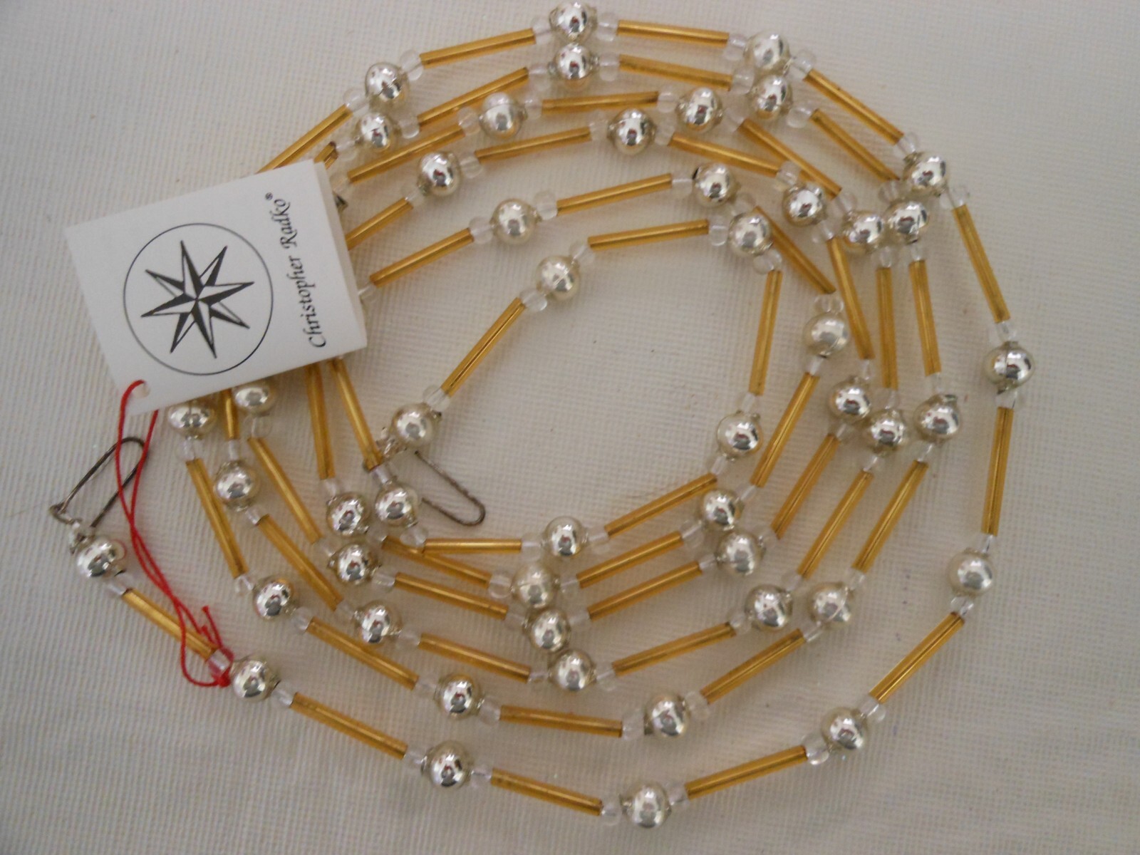 Vintage Radko Ornament Garland Gold Links Chain 6ft eBay