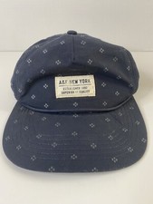 Vintage Abercrombie & Fitch Canvas Rope Bill SnapBack Cap Hat (Blue)