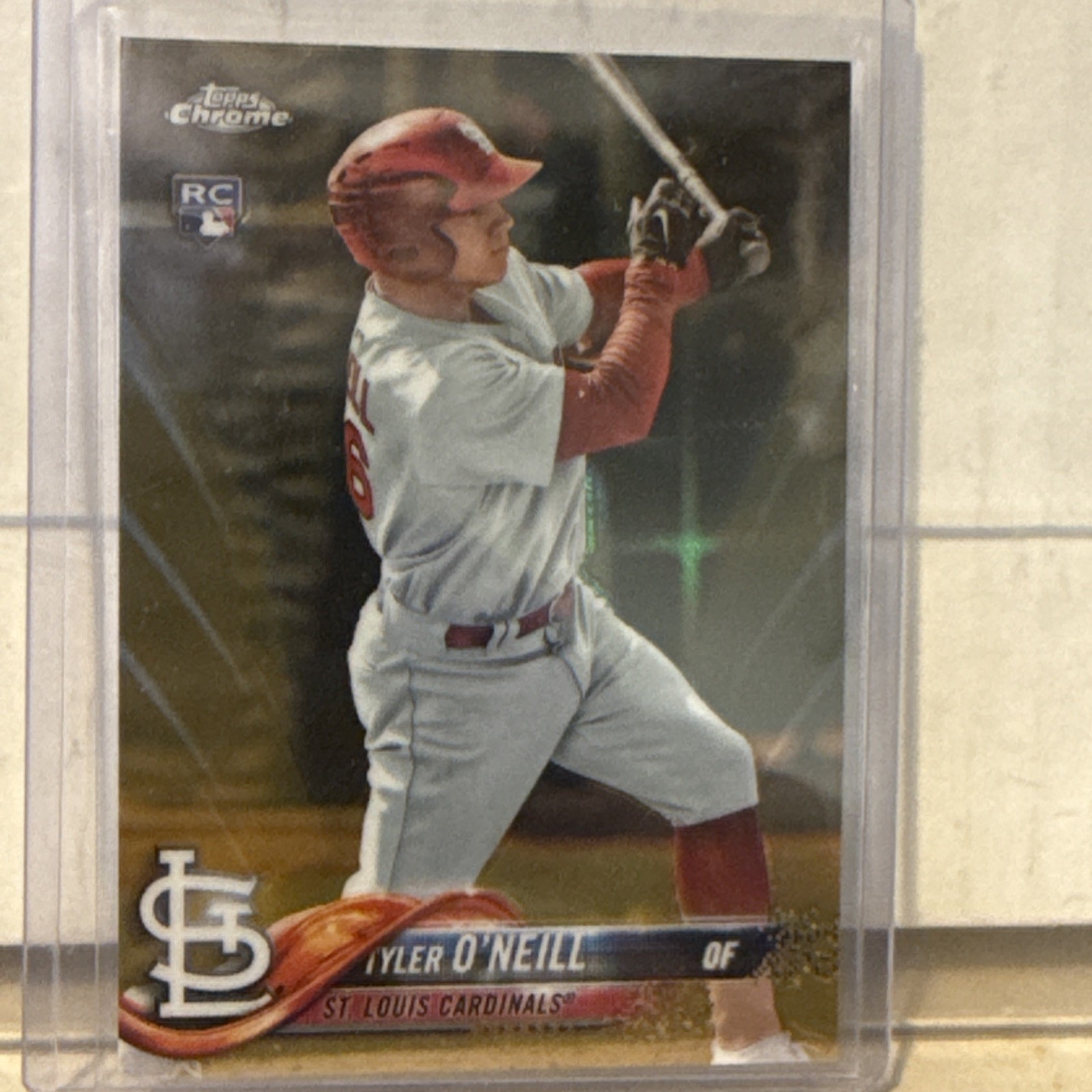 2018 Topps Chrome Gold Refractor #35, TYLER O'NEILL RC /50, Baltimore Orioles