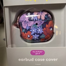 HeyDay Earbud Case Cover Fits AirPods Gen 4 Poppy Flowers