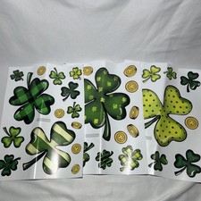 St Patricks Day Window Clings Decor Shamrock ...