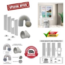 Portable Air Conditioner Window Vent Kit With 5.9 Exhaust Hose Adjustable Porta Portable Air Conditioner Window Vent Kit With 5.9 Exhaust Hose Adjustable Porta