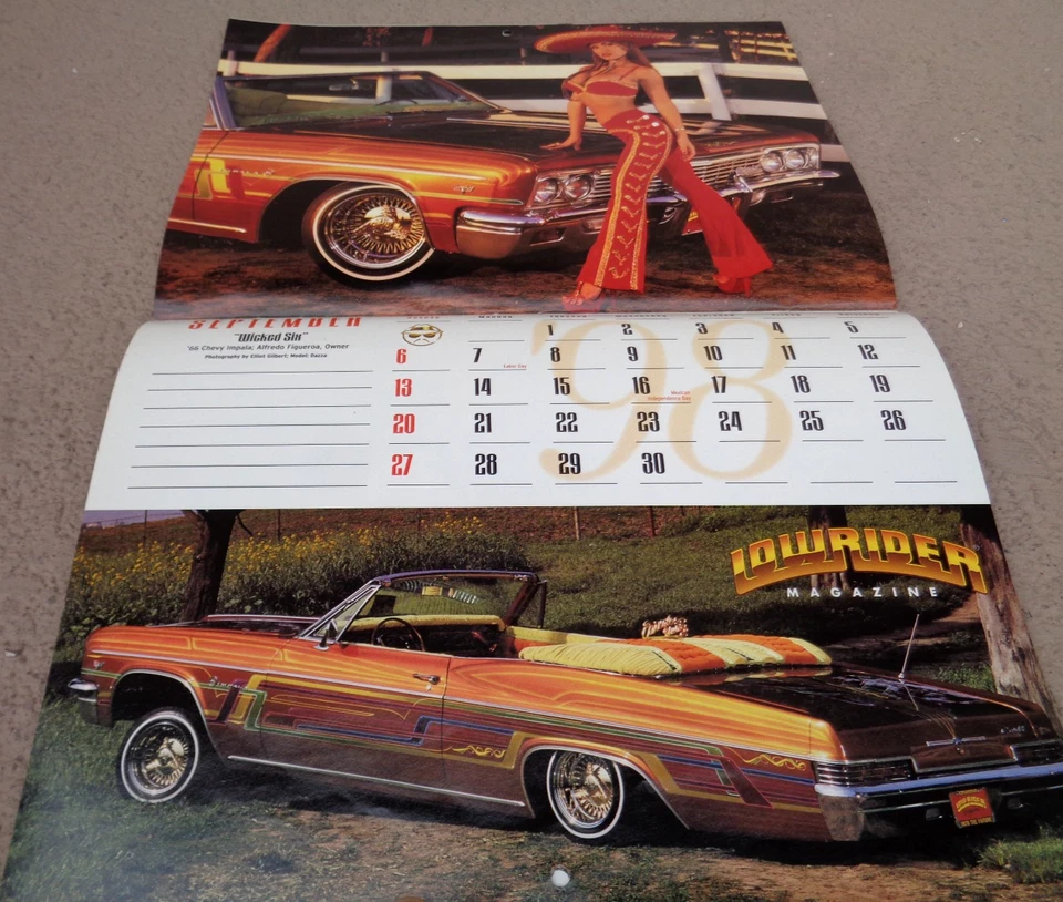 1998 LOWRIDER MAGAZINE CALENDAR SAME DATES AS 2026 VGC - Image 3 of 4