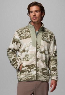 Columbia Sequoia Grove Printed Full Zip Herren Fleecejacke Grün