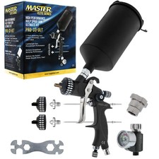 Master Elite Ultimate Hvlp Spray Gun 1.3 1.4 1.8mm Fluid Tip Set Air Regulator