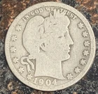1904-P 25C Barber Quarter