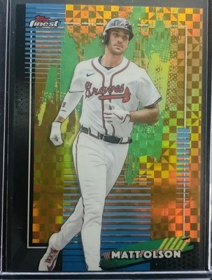 2026 Topps Finest Matt Olson Gold X-Fractor #28/50 Braves Jersey Match! Braves