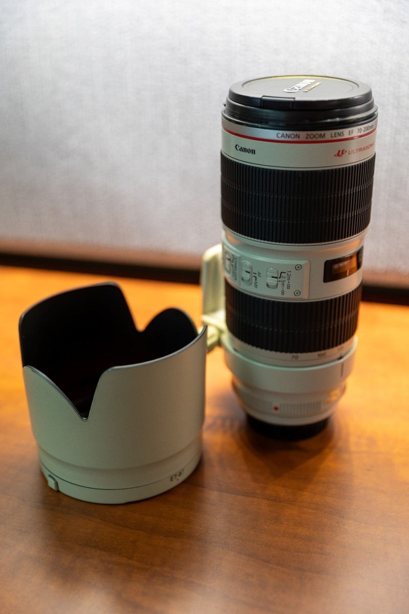 Canon EF 70-200mm f/2.8L IS II USM Zoom Lens w/ Hood & Extender EF