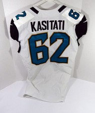 2017 Jacksonville Jaguars Nila Kasitati #62 Game Issued White Jersey 46 DP48871