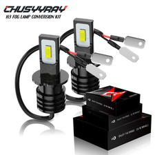 For Ford Mustang 1988-1993 H3 LED DRL Bulbs Fog Driving Light Conversion Kits