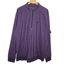 Travis Mathew Mens Light Purple Zachary 1/2 Zip Golf Pullover Size XXL