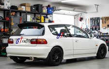 Sp Style Carbon Wrapped Rear Window Wing Spoiler For Honda Civic Eg 3d Hatchback