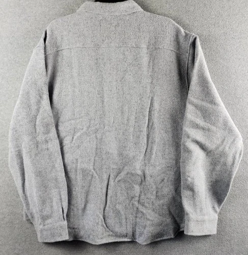 The Men's Store at Bloomingdale's Wool Button Front Overshirt XL Stone Wash L/S image 9