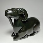 Chinese Antique Dark Green Jade Sheep  — photo 3