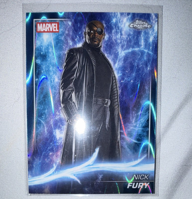 Topps 2025 Topps Chrome Marvel (MCU) Phase One Nick Fury #9 Iron Man 2 Wave 