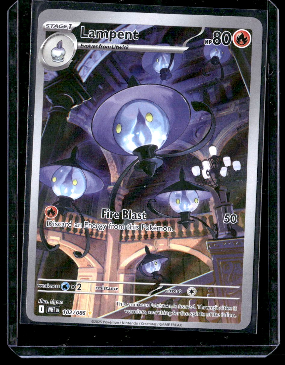 Lampent - 102/086 - Illustration Rare - White Flare - Pokemon Card - NM