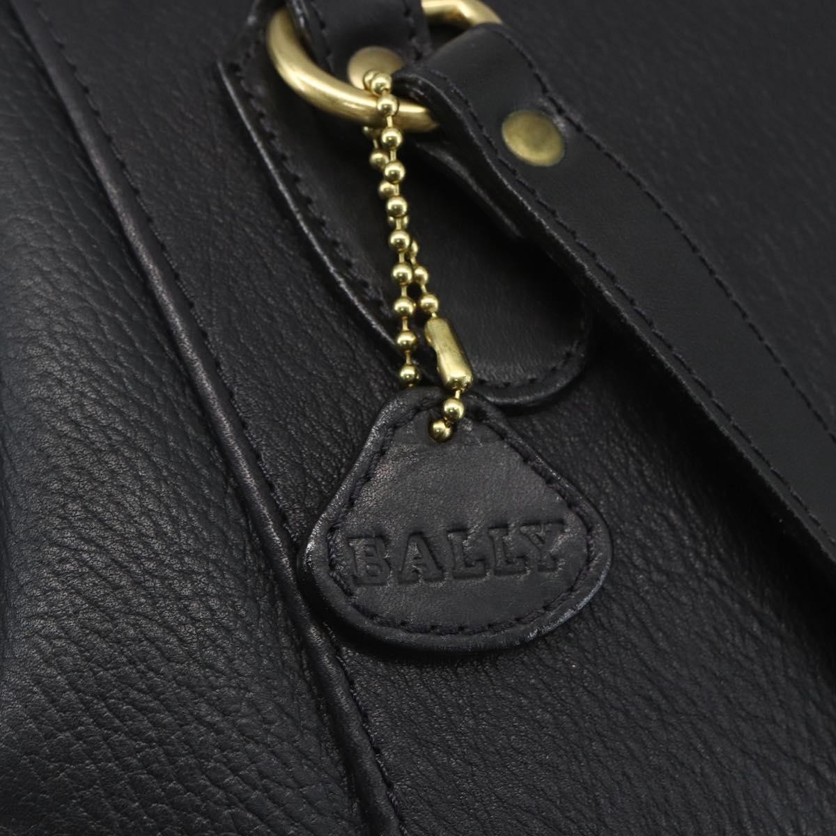 BALLY Backpack Leather Black Gold Auth ka1313 | eBay display picture 2