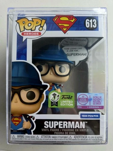 Funko Pop! Heroes Superman ECCC con Exclusive Legendary LE 1500 In Hand