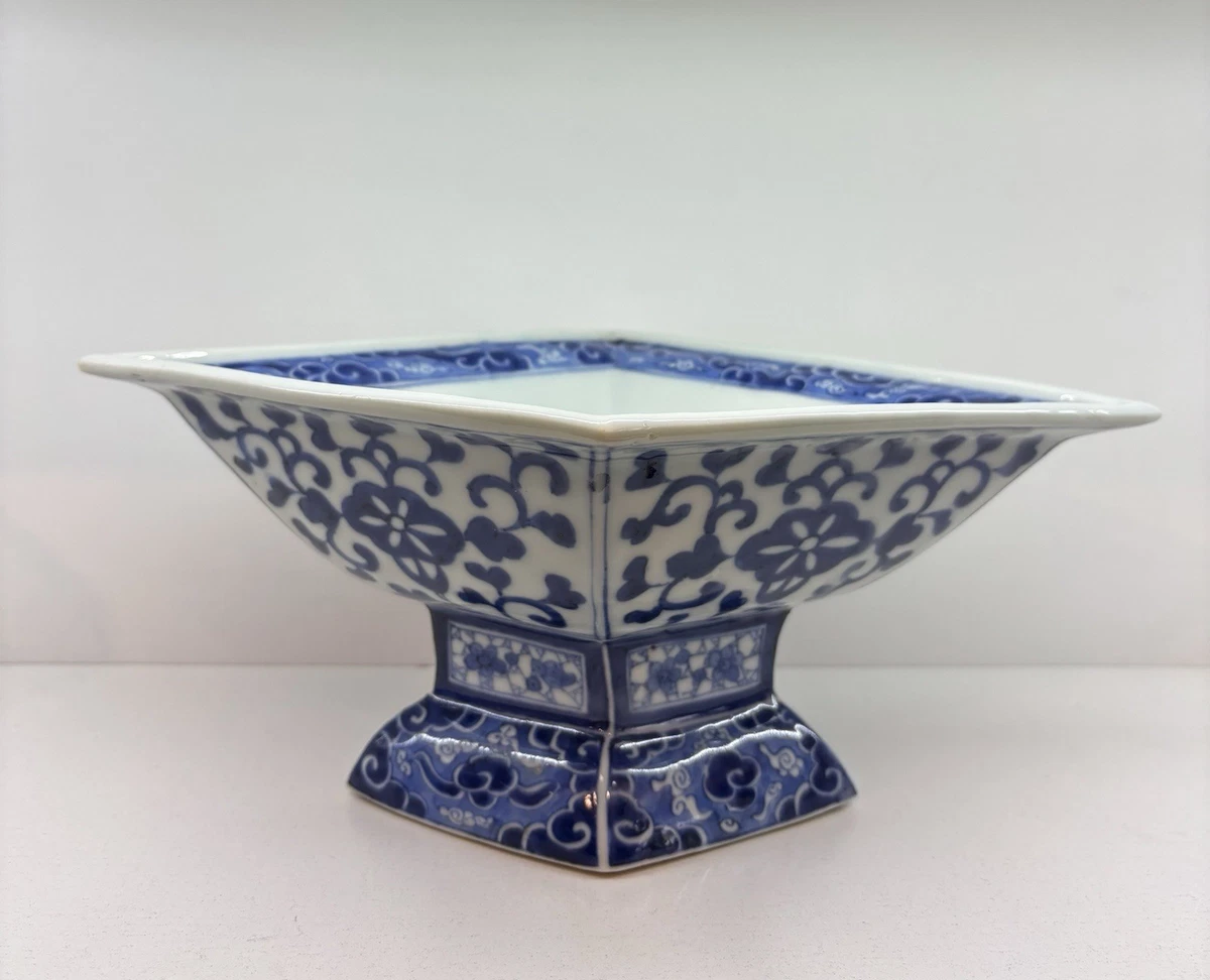 蓝色陶瓷中国古董碗| eBay