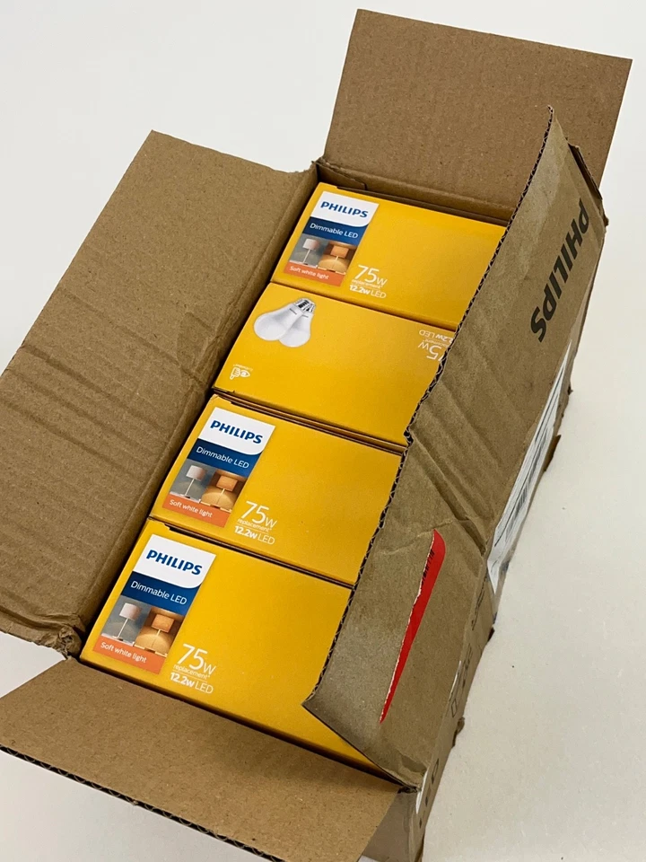 (8) Philips A19 Bulb Soft White 12.2w LED 75w 1100 Lumens - NEW - Image 2 of 3