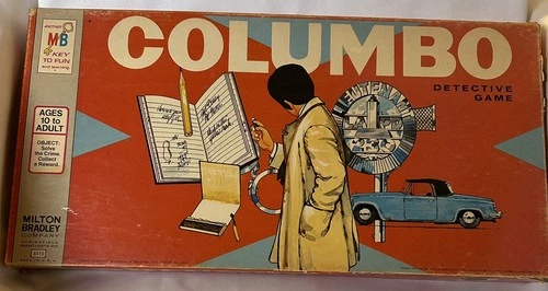 Columbo Detective Game Vintage 1973 Milton Bradley Board Game 100% Complete