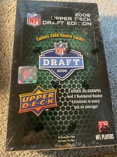 2008 Upper Deck Draft FOOTBALL HOBBY Box  5 AUTO RCs  Look 4 Ryan Tom Brady Gold