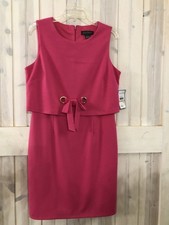 Jessica Howard Pink Knee Length Sleeveless Dress Lined Zipper Closure 12 NWT