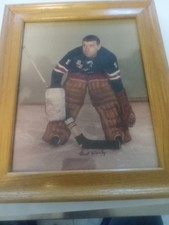 Lorne " Gump " Worsley  Signed Auto Photo - New York Rangers ( Deceased )