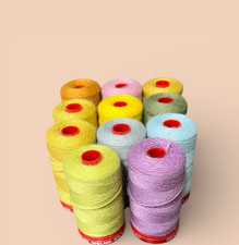 Genziana Lot Of 11 Spools Thread Lana Wool Acrylic Blend Multicolors 350 Meter