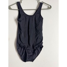 Weissman Black Tank Leotard Dance Gymnastics Ballet Bodysuit Size LC