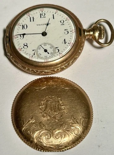 Antique Waltham Pocket Watch W/ Crescent 25 Year Hunter Case