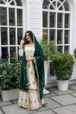 Abito Salwar Kameez indiano pakistano festa di nozze Bollywood abito palazzo abbigliamento