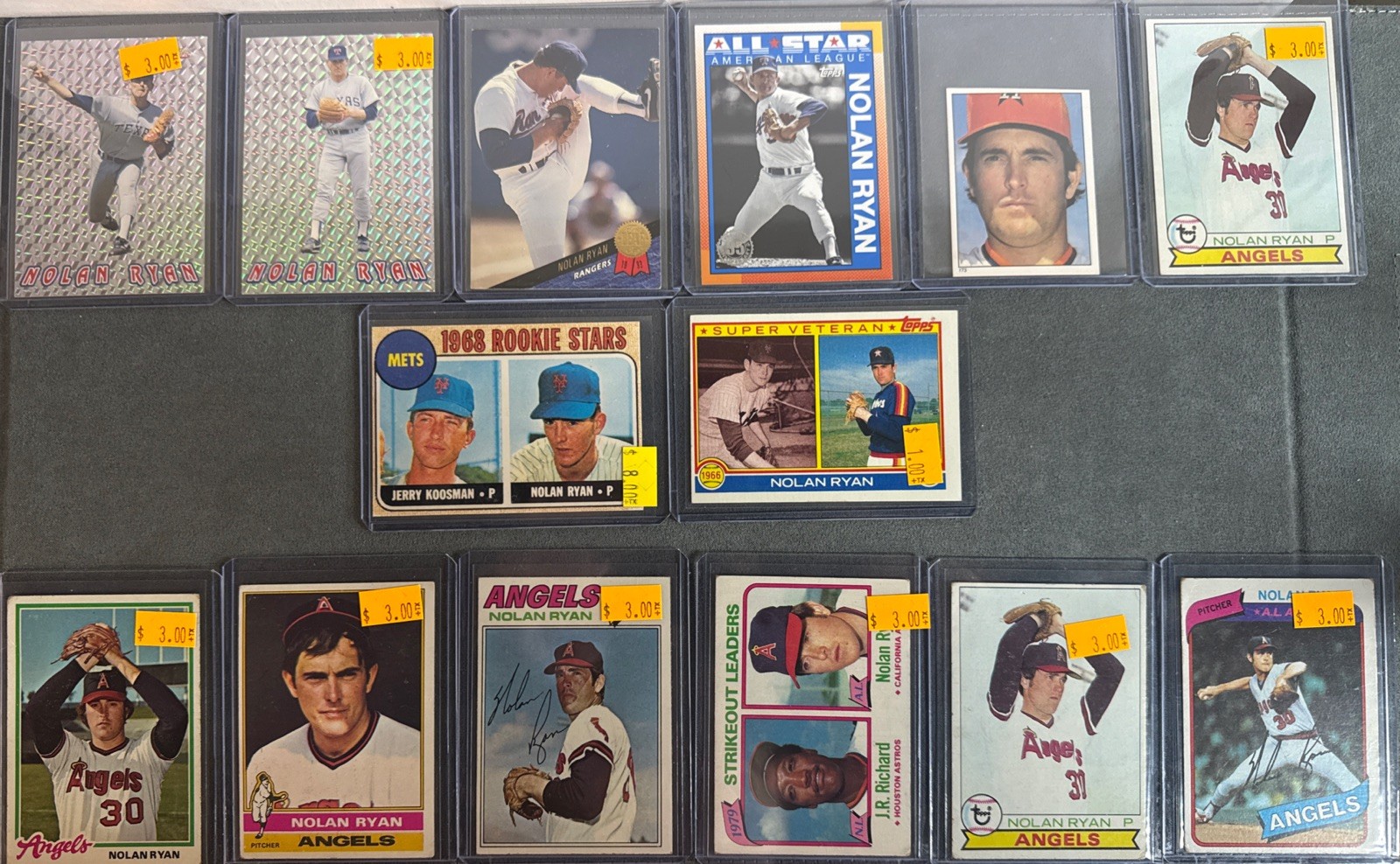 1968 Topps Rookie Stars Nolan Ryan, Jerry Koosman #177 Reprint Lot Of 14 Cards