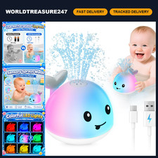 Light Up Whale Bath Toys for Toddlers 1-3, Fun Baby Bath Time Toys, Colorful S
