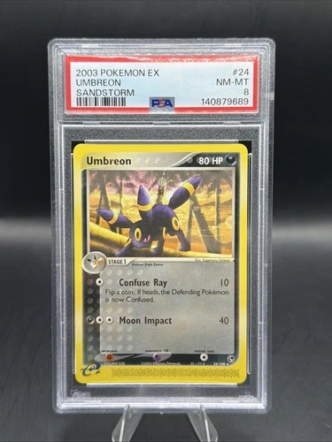 2003 Pokemon Umbreon 24/100 Sandstorm Non Holo PSA 8