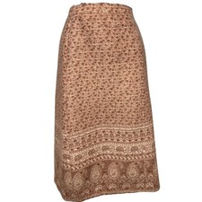 VTG 70s Raoul Leander Brown Wool Mohair Midi Skirt Sz EU42/US 6 Retro Academia