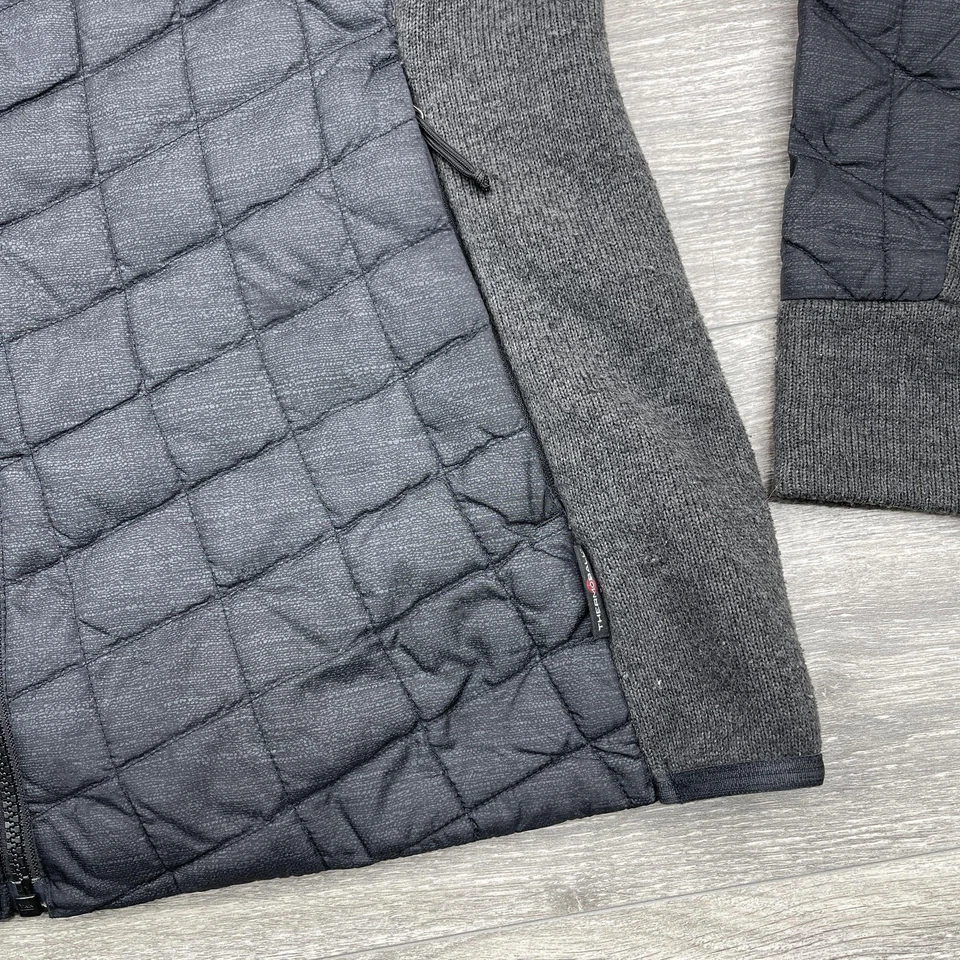 Chaqueta para mujer The North Face grande con capucha PrimaLoft acolchada híbrida gris NF0A2U8L Foto 3 de 4