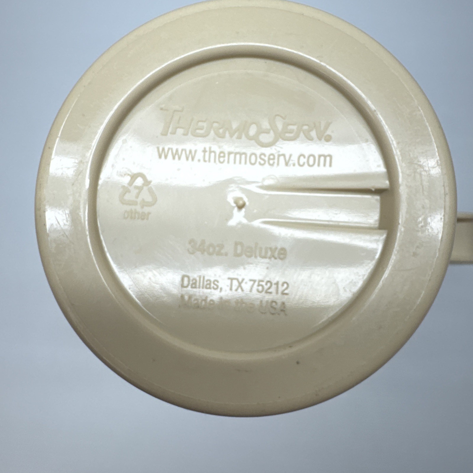 VINTAGE THERMO-SERV BILL MILLER BAR-B-Q TEXAS TEA BUCKET 34 OZ TRAVEL COFFEE MUG