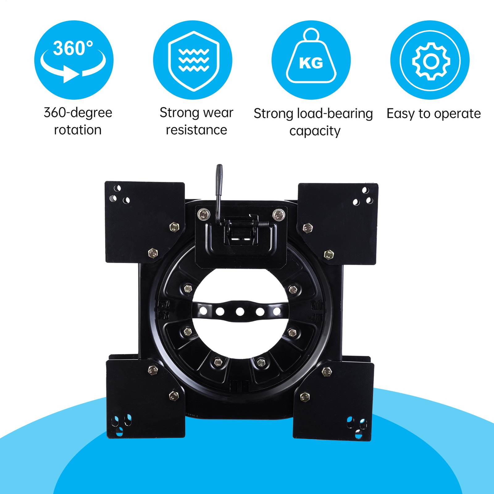 Universal Car Van Motorhome Seat Swivel Base Turntable Rotatable Adaptor Truck thumbnail 5