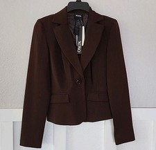Xoxo Stripe Brown Blazer Long Sleeves Size Small New With Tag