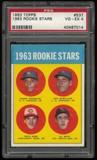 1963 Topps Rookie Stars Pete Rose Gonzalez McMullen Weis PSA 4 RC #537