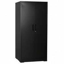 71" Tall Metal Storage Cabinet-Locking Doors  4 Adjustable Shelves-Heavy-Duty