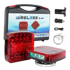 Wireless Trailer Lights Magnetic, New Rechargeable LED Trailer Light Kit, Red