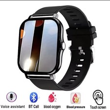 Smartwatch Uomo Donna, Orologio Smartwatch 1,85'' Smart Watch Sonno Cardio Nero